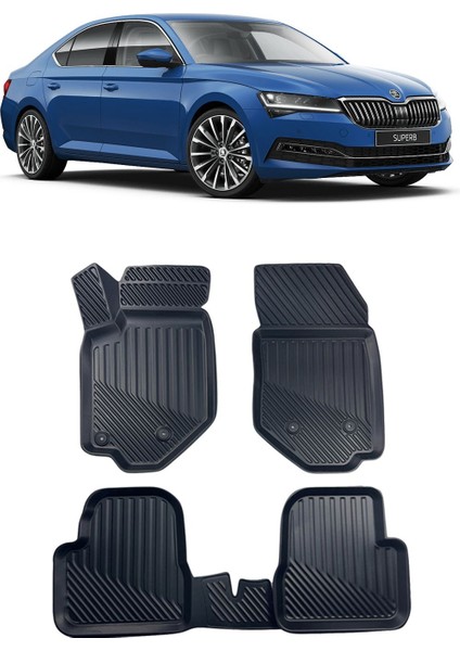 Skoda Superb 2016 ve Sonrası Araca Özel Kauçuk 4d Havuzlu Paspas Takımı