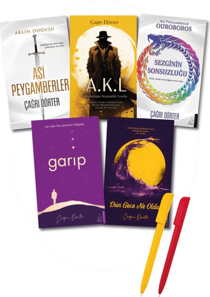 Çağrı Dörter 5 Kitap Set (Aydınlığın Karanlık Lordu+ Asi Peygamberler+ Sezginin Sonsuz + Dün Gece