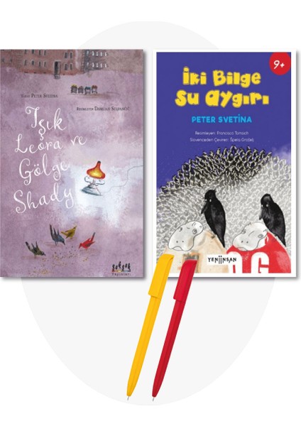 Peter Svetina 2 Kitap Set (Işık Lerora ve Gölge Shady+Iki Bilge Su Aygırı)+Kalem- Seksek Çocuk Kitap