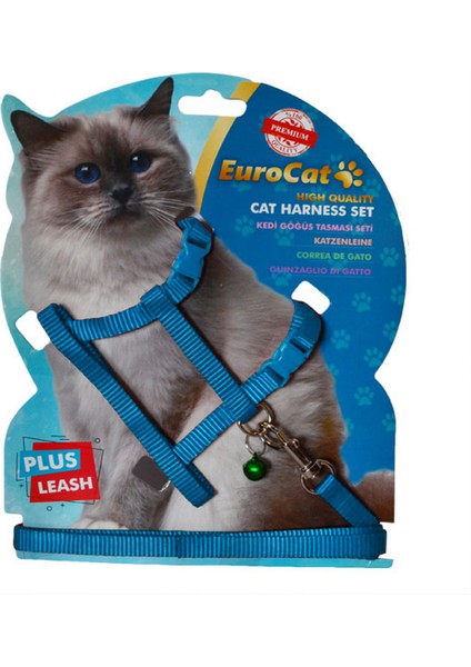 Eurocat Kedi Göğüs Tasması Açık Mavi 13