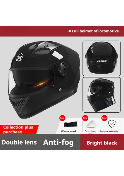 Kask Buğu Önleyici Sıcak Motosiklet Sürme Tam Kapsamlı Kask (Yurt Dışından)