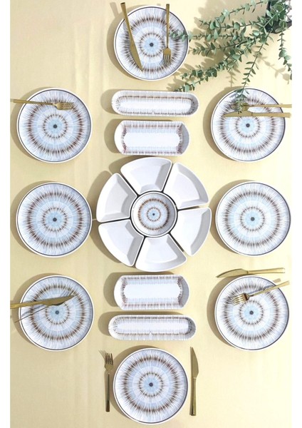 Blue Eyes 8 Kişilik 19 Parça Kahvaltı Takımı