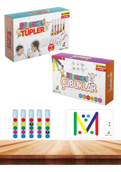 2 Eğlenceli Eğitici Set Bir Arada Eğlenceli Tüpler ve Çubuklar