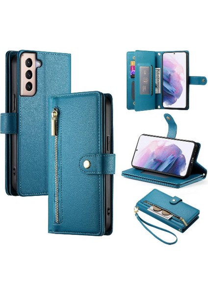 Samsung Galaxy S21 Artı Çok Fonksiyonlu Kart Yuvaları Kickstand Için Flip Case (Yurt Dışından)