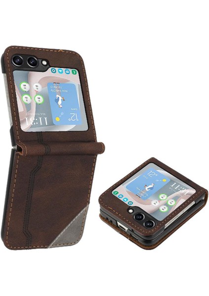 Samsung Galaxy Z Flip 6 Pu Deri Handy Standı Kart Yuvaları Kapak (Yurt Dışından) indirimleri