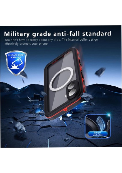 IPhone 16 Için Su Geçirmez Kılıf IP68 Su Geçirmez Tam Manyetik Kılıf 12FT In (Yurt Dışından) indirimleri