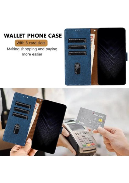 Xiaomi Poco M6 4g Kart Yuvaları Için Kılıf Kapak Manyetik Kapatma Pu Deri (Yurt Dışından)