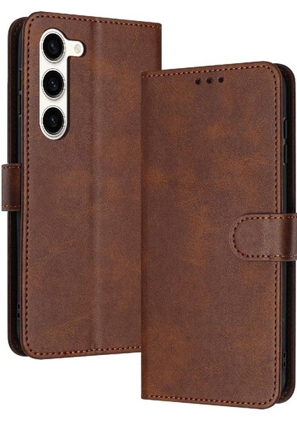 Kart ile Samsung Galaxy S23 Artı Pu Deri Kickstand Için Flip Case (Yurt Dışından)