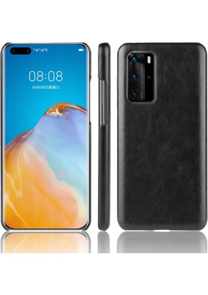 Huawei P40 Pro Lychee Desen Koruyucu Kapak Için Retro Kılıf Anti Retro (Yurt Dışından)