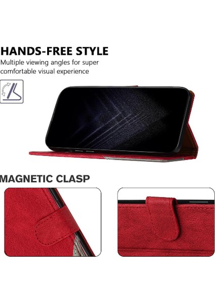 Realme 12 5g Manyetik Kapatma Handy Standı Kart Yuvaları Kapak Pu (Yurt Dışından)