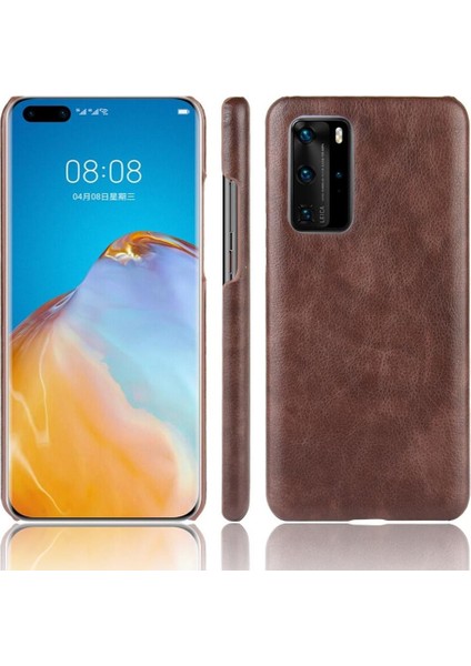 Huawei P40 Pro Lychee Desen Koruyucu Kapak Için Retro Kılıf Anti Retro (Yurt Dışından)