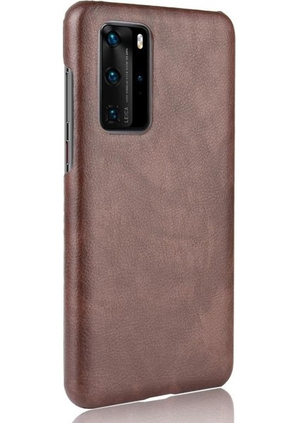 Huawei P40 Pro Lychee Desen Koruyucu Kapak Için Retro Kılıf Anti Retro (Yurt Dışından) modelleri