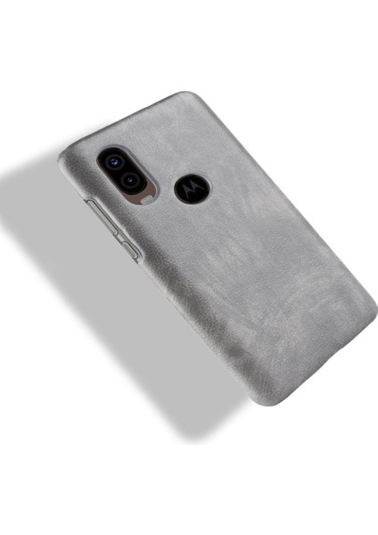 Motorola One Vision Uyumluluk Anti Scratch Retro Lychee Için Retro Kılıf (Yurt Dışından)
