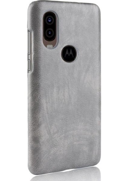 Motorola One Vision Uyumluluk Anti Scratch Retro Lychee Için Retro Kılıf (Yurt Dışından)