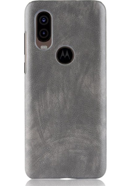 Motorola One Vision Uyumluluk Anti Scratch Retro Lychee Için Retro Kılıf (Yurt Dışından)