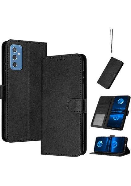 Toka Pu Deri Saf Renk ile Samsung Galaxy M52 5g Için Flip Case (Yurt Dışından)