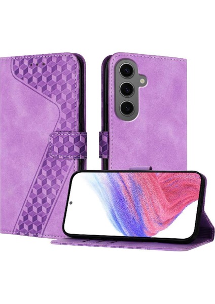 Colorful Shop Samsung Galaxy S24 Fe Manyetik Cüzdan Flip Folio Kickstand Için Telefon Kılıfı (Yurt Dışından)