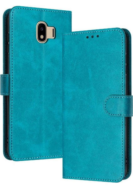 Colorful Shop Kart ile Samsung Galaxy J4 2018 Pu Deri Saf Renk Için Flip Case (Yurt Dışından)