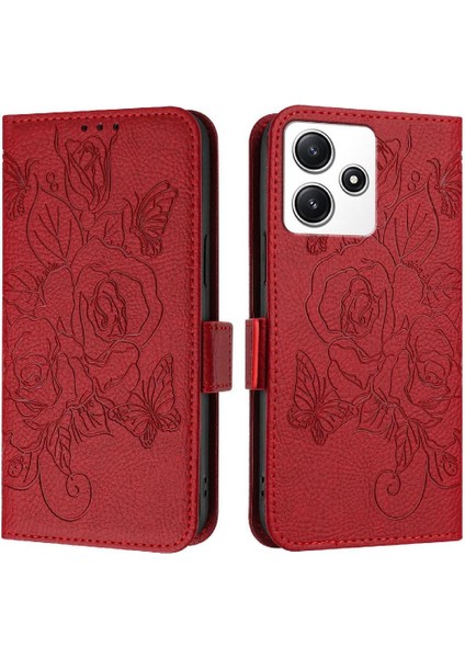 Xiaomi Redmi Için 12 4g Pu Deri Kredi Kartı Yuvası ile Manyetik (Yurt Dışından)