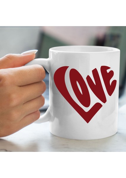 Sevgililer Günü Bardağı - Kalpli Bardak