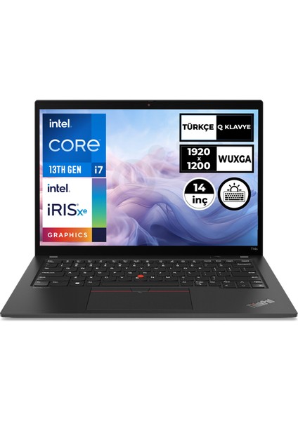 Thinkpad T14S G4 I7-1355U 32GB 512GB SSD Fdos 14" Wuxga Taşınabilir Bilgisayar 21F7S621TX