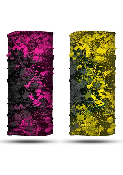 2'li Set Bandana Erkek Bandana Kadın Bandana Motosiklet Bandana Boyunluk Balaklava Outdoor Maske