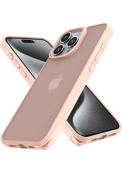 Iphone 15 Pro Max Kılıf Elegant Kapak - Pudra 13