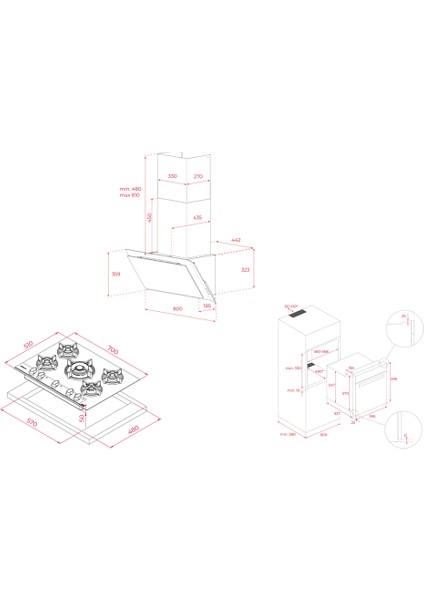 Infinity Ankastre Set (DVI 88-G1 Eos Bm + Gbc 75-G1 Gbc Bm + Hlb 85-G1 P Bm)