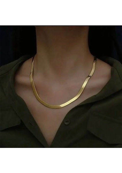 Çelik Gold Italyan Kolye