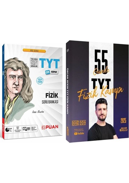 Parlayan Projeler 2025 Tyt 55 Günde Fizik Kampı ve Puan Tyt Fizik Soru Güç Serisi 2 Li Set