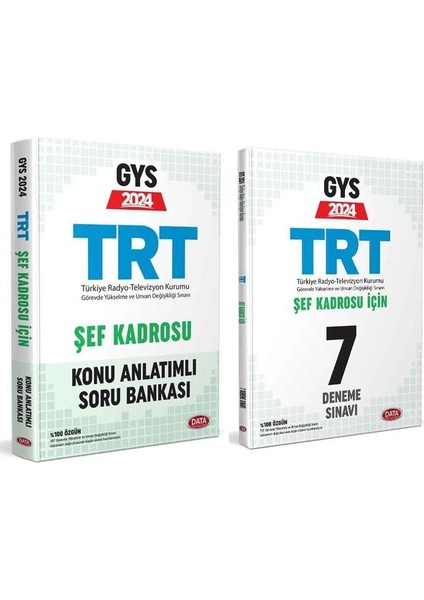 Data 2024 GYS TRT Şef Kadrosu Soru Bankası - Deneme 2'li Set