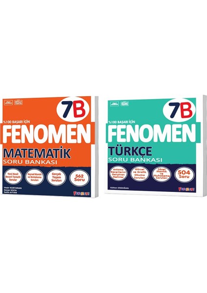 2025 7. Sınıf Matematik - Türkçe B Serisi Soru Bankası 2'li Set