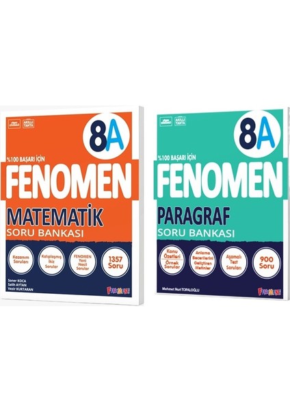 Okul 2025 8. Sınıf Matematik + Paragraf A Serisi Soru Bankası Seti 2 Kitap