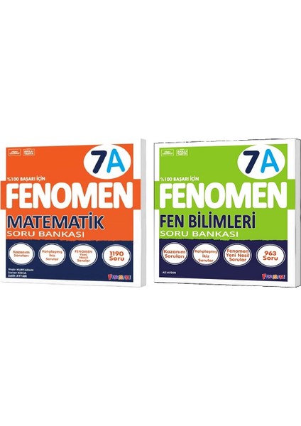 Okul 2025 7. Sınıf Matematik + Fen Bilimleri A Serisi Soru Seti 2 Kitap