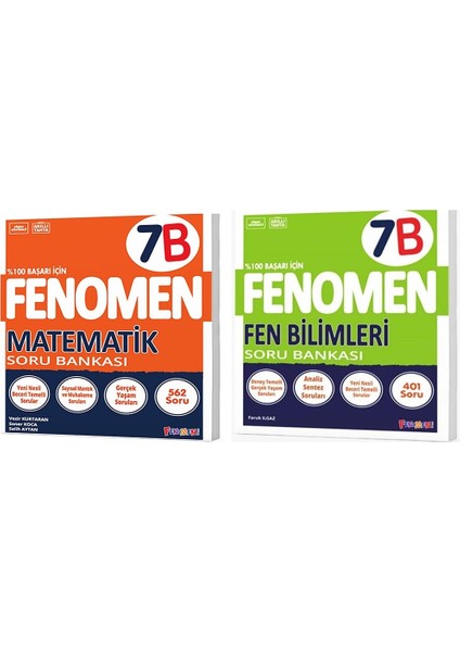 Okul 2025 7. Sınıf Matematik + Fen Bilimleri B Serisi Soru Seti 2 Kitap