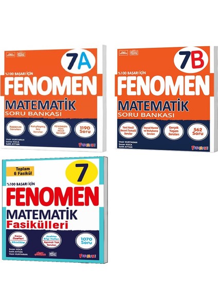 2025 7. Sınıf Matematik A - B Serisi Soru Bankası - Fasikül 3'lü Set