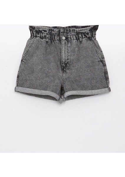 Lcw Jeans Kadın Beli Lastikli Düz Jean Şort indirimleri