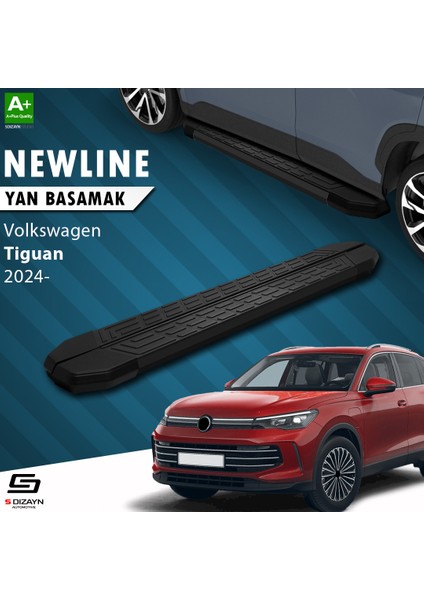 VW Tiguan 3 NewLine Siyah Yan Basamak 183 Cm 2024 Üzeri A+ Kalite