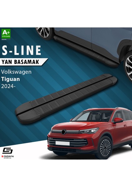 VW Tiguan 3 S-Line Siyah Yan Basamak 183 Cm 2024 Üzeri A+ Kalite