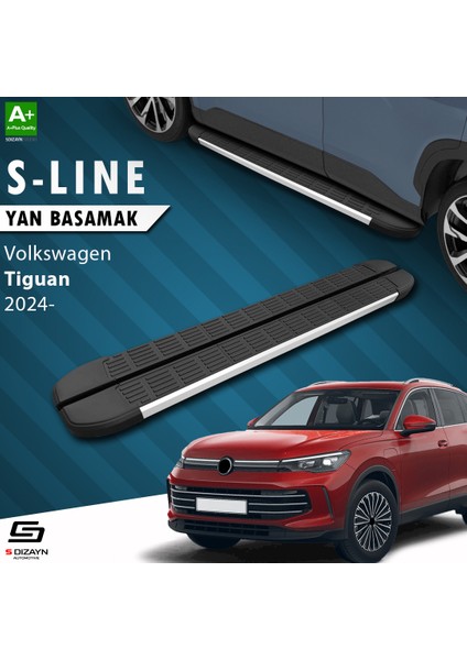 VW Tiguan 3 S-Line Aluminyum Yan Basamak 183 Cm 2024 Üzeri A+ Kalite
