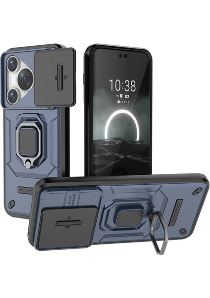 Huawei Pura 70 Pro Plus Kamera Koruması Halka Standı Zırh Cep Telefonu Kılıfı (Yurt Dışından)