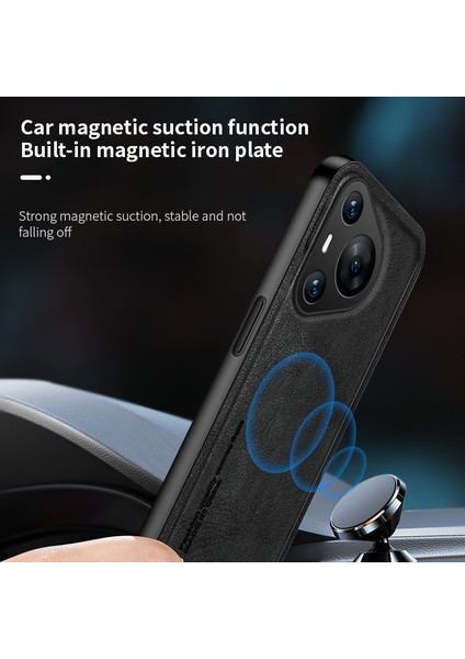 Huawei Pura 70 Pro Plus Araba Manyetik Emme Retro Mat Pu Cep Telefonu Kılıfı (Yurt Dışından) fırsatları