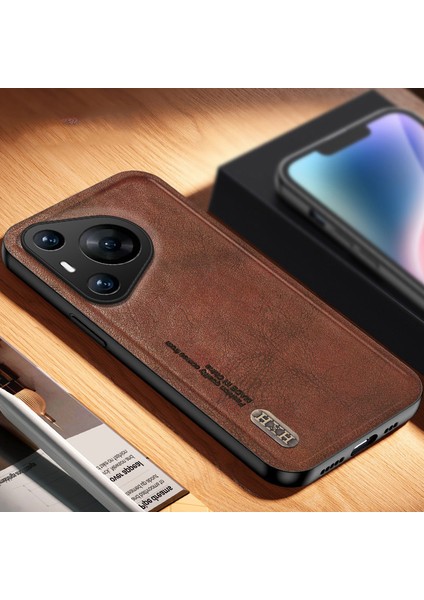 Huawei Pura 70 Pro Plus Araba Manyetik Emme Retro Mat Pu Cep Telefonu Kılıfı (Yurt Dışından)