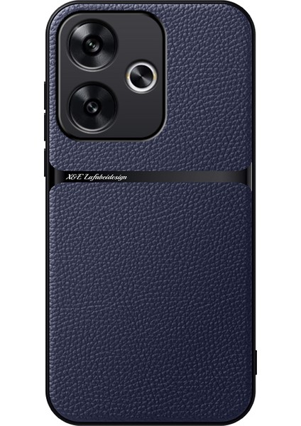 Poco F6 Araba Manyetik Emme Litchi Desenli Pu Cep Telefonu Kılıfı (Yurt Dışından)