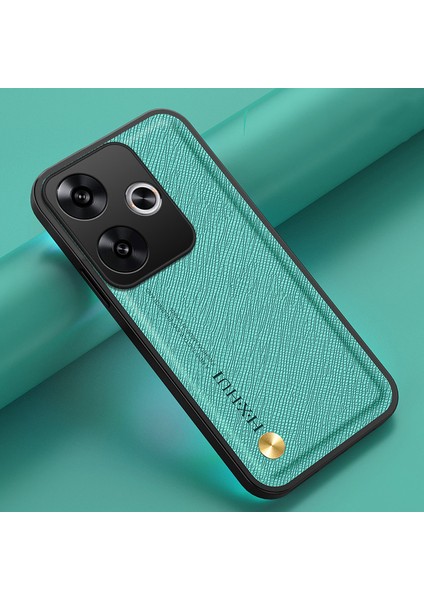 Poco F6 Araba Manyetik Emme Çapraz Desenli Pu Cep Telefonu Kılıfı (Yurt Dışından)