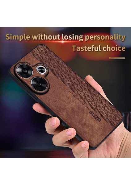 Poco F6 Retro Kabartmalı Desen Pu Cep Telefonu Kılıfı (Yurt Dışından)