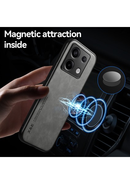 Xiaomi Redmi Note 13 Pro Plus Araba Manyetik Emme Cilt Hissi Pu Cep Telefonu Kılıfı (Yurt Dışından) fırsatları