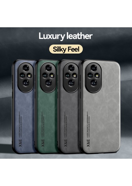 Honor 200 Pro Cilt Hissi Araba Manyetik Emme Pu Cep Telefonu Kılıfı (Yurt Dışından)
