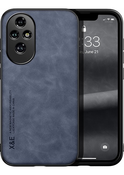 Honor 200 Pro Cilt Hissi Araba Manyetik Emme Pu Cep Telefonu Kılıfı (Yurt Dışından)