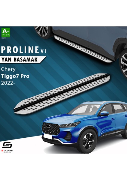 Chery Tiggo7 Pro OEM Still Pro V1 Aluminyum Yan Basamak 183 Cm 2022 Üzeri A+ Kalite